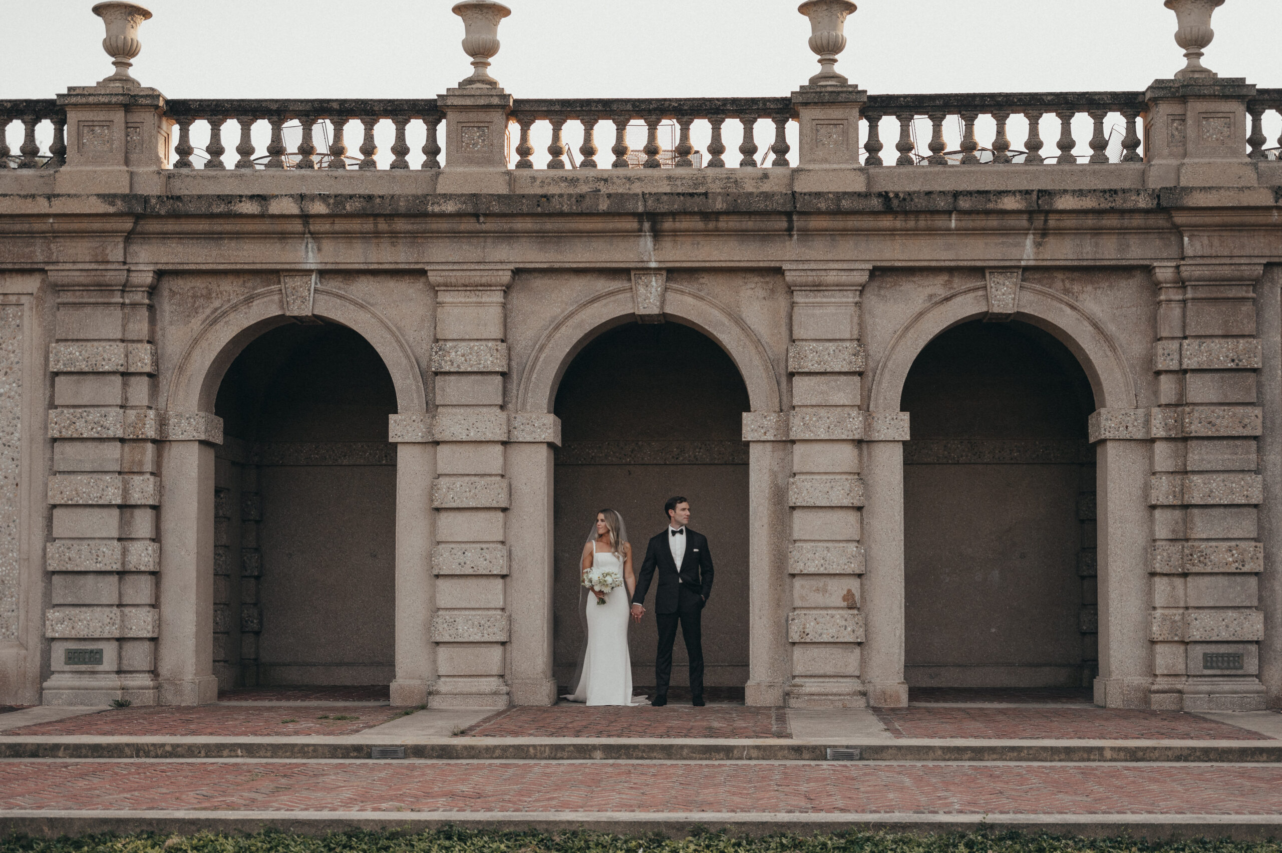 Bride and Groom at the Crane Estate in Ipswich, MA